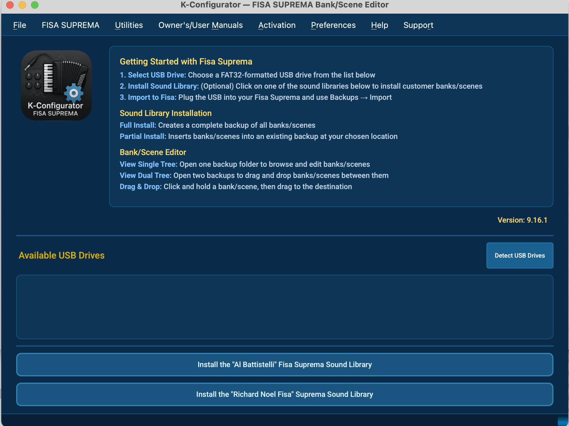 K-Configurator FISA main window